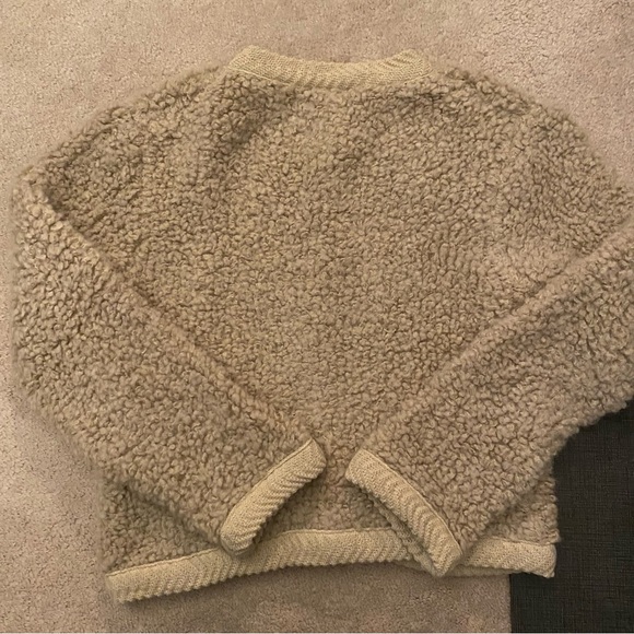 Massimo Dutti Boucle knit cardigan with buttons Medium - Picture 3 of 10